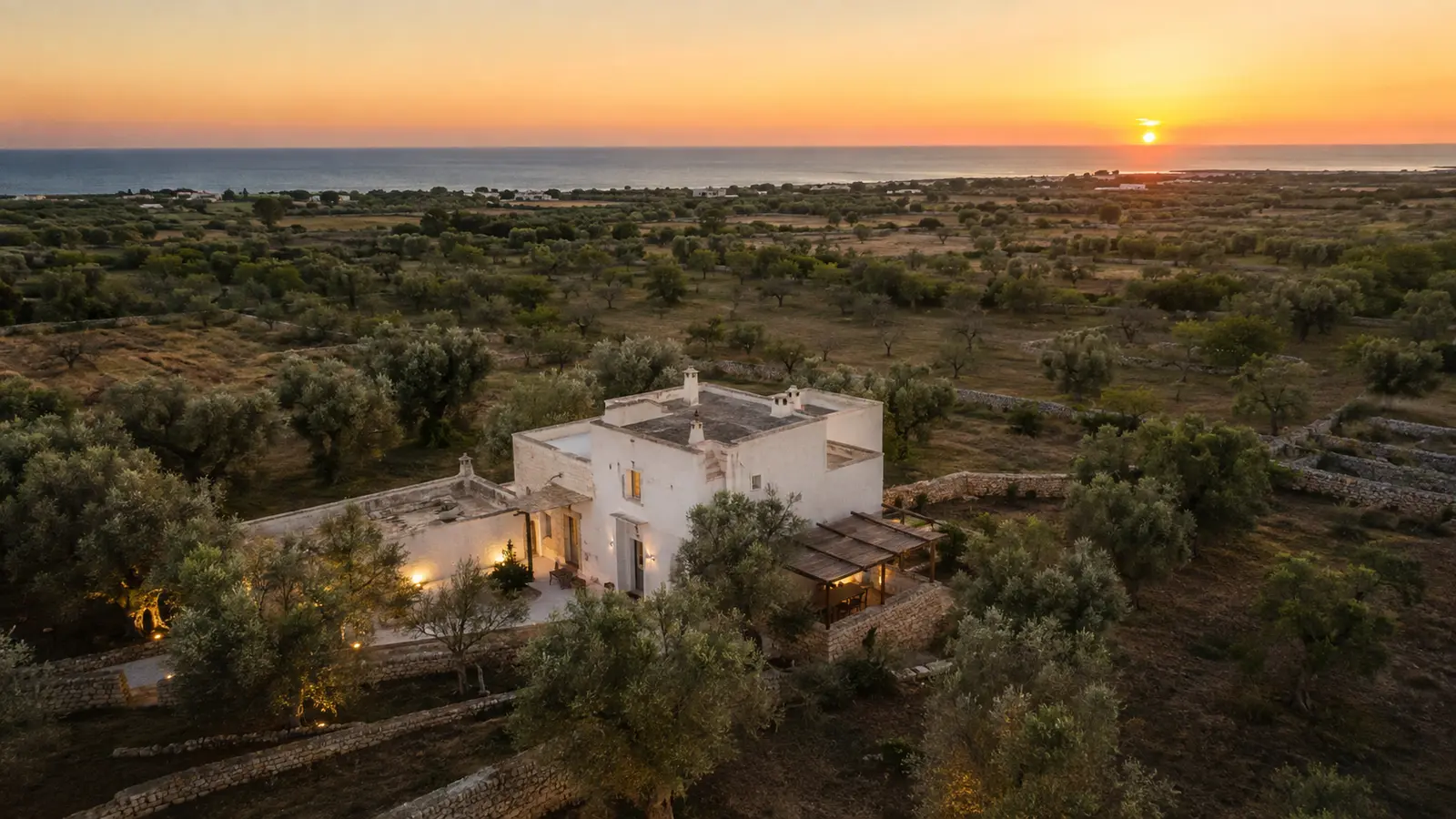 Vista aerea di Villa Bianca Salento